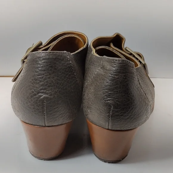 Korks by Kork Ease Grey Little Leather Monk Strap Booties l  size 8 M - Picture 10 of 14